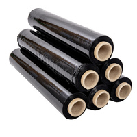 Stretchfolie Schwarz Packung mit 6 Rollen 50 cm x 250 m - 23 my 2,5 Kg