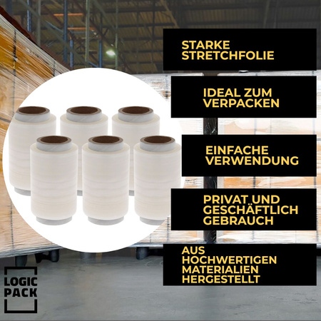 Stretchfolie Transparent Packung mit 1 Rolle 10 cm x 150 m - 23 my 0,2 kg