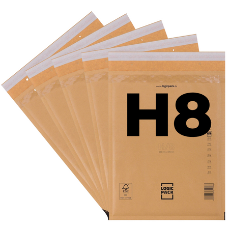 Logic Pack FSC Luftpolstertaschen Braun-H8 100