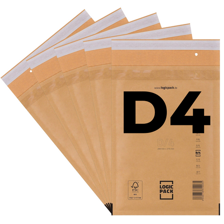 Logic Pack FSC Luftpolstertaschen Braun-D4 100