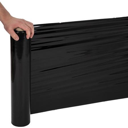 Stretchfolie Schwarz 50 cm x 250 m - 23 my 2,5 Kg 1 Rolle