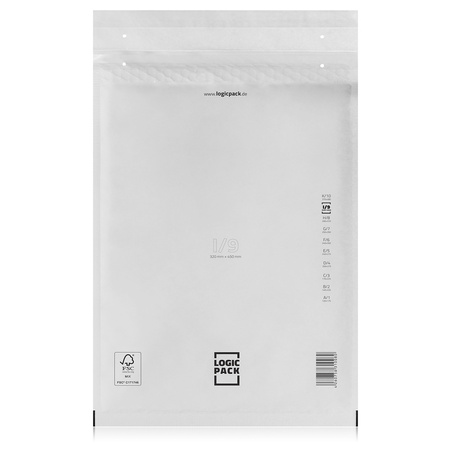 Logic Pack FSC Luftpolstertaschen Weiß I9 - 50 Stck