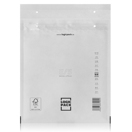 Logic Pack FSC Luftpolstertaschen Weiß E5 -100 Stck