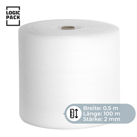 Trittschalldämmung 3mm -  50 cm x 100 m x 2 Rollen