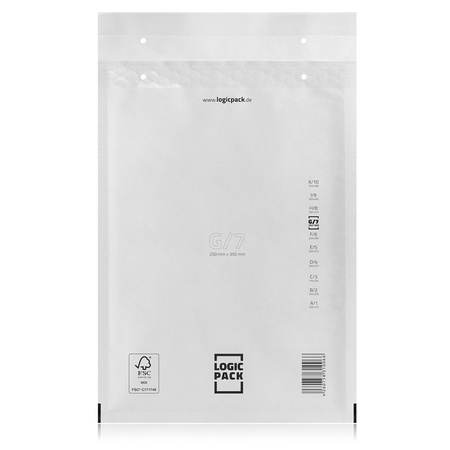 Logic Pack FSC Luftpolstertaschen Weiß G7 -100 Stck
