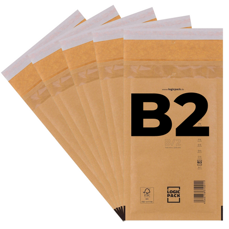 Logic Pack FSC Luftpolstertaschen Braun-B2 200