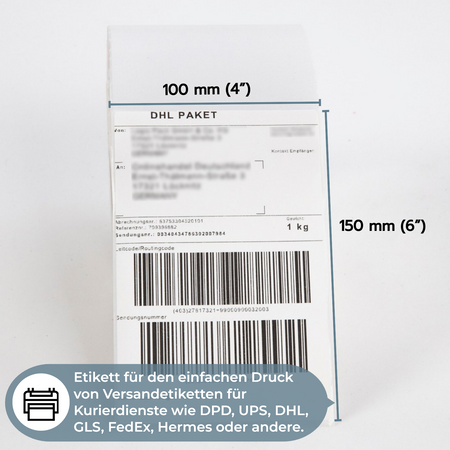 Thermo Etiketten 100 x 150 mm (1200 Stck.) - 24 Rollen