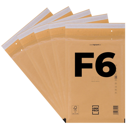 Logic Pack FSC Luftpolstertaschen Braun-F6 100