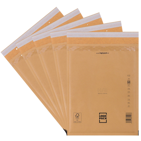 Logic Pack FSC Luftpolstertaschen Braun-H8 100