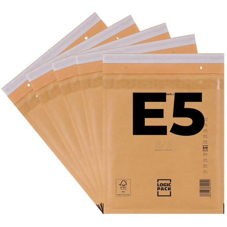 Logic Pack FSC Luftpolstertaschen Braun-E5 100
