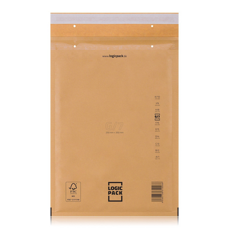 Logic Pack FSC Luftpolstertaschen Braun-G7 100