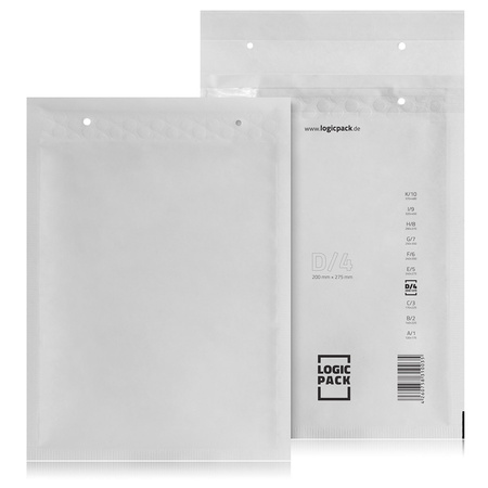 Logic Pack FSC Luftpolstertaschen Weiß D4 -100 Stck