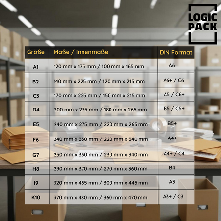 Logic Pack FSC Luftpolstertaschen Braun-D4 100